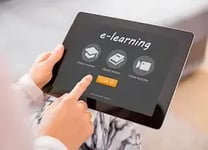 eLearning dashboard on tablet