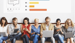 Group taking online survey