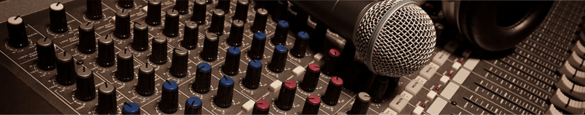 microphone on sound board