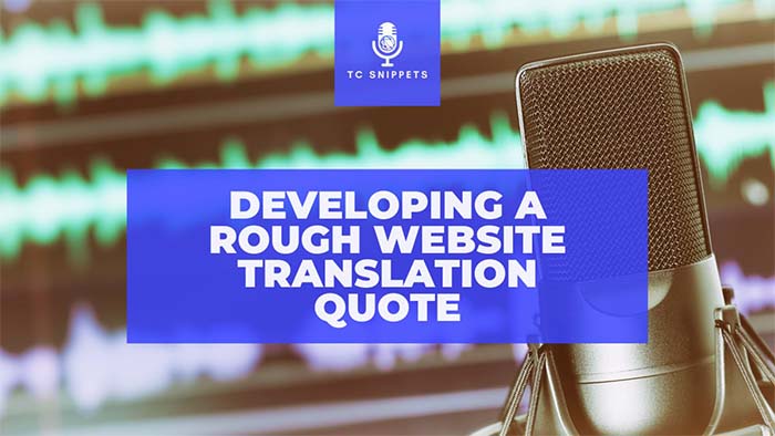 Developing a Rough Website Translation Quote