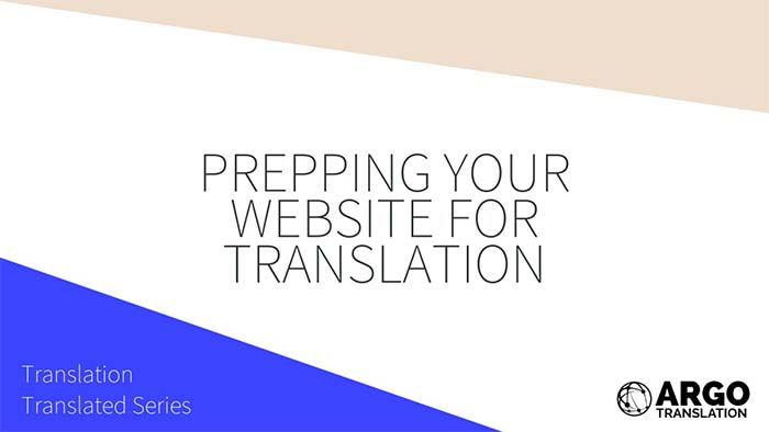 Prepping Your Website for Translation video thumbnail