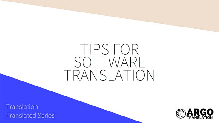 Consejos para la traducción de software
