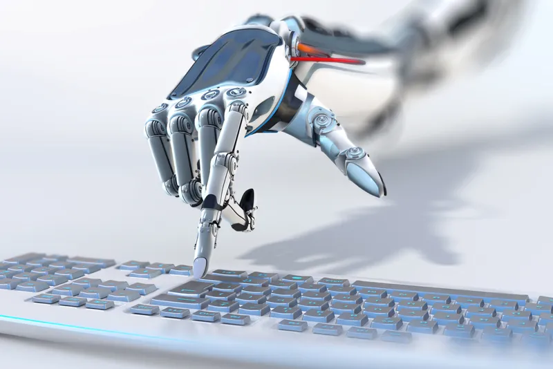 robot typing